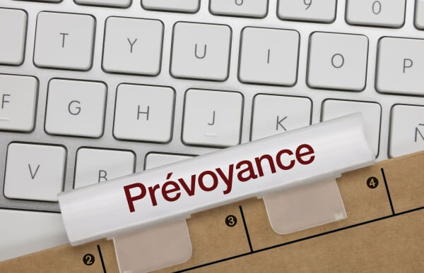 Photo d'un clavier d'ordinateur sur lequel est inscrit le mot Prévoyance.