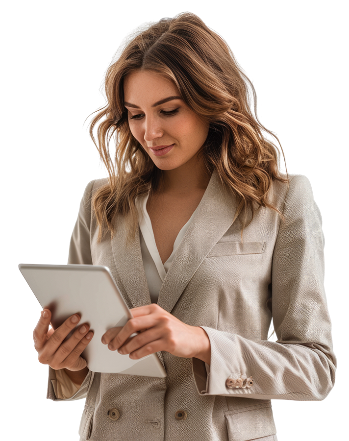 Une courtier en assurance-vie en ligne qui consulte les contrats de ses clients